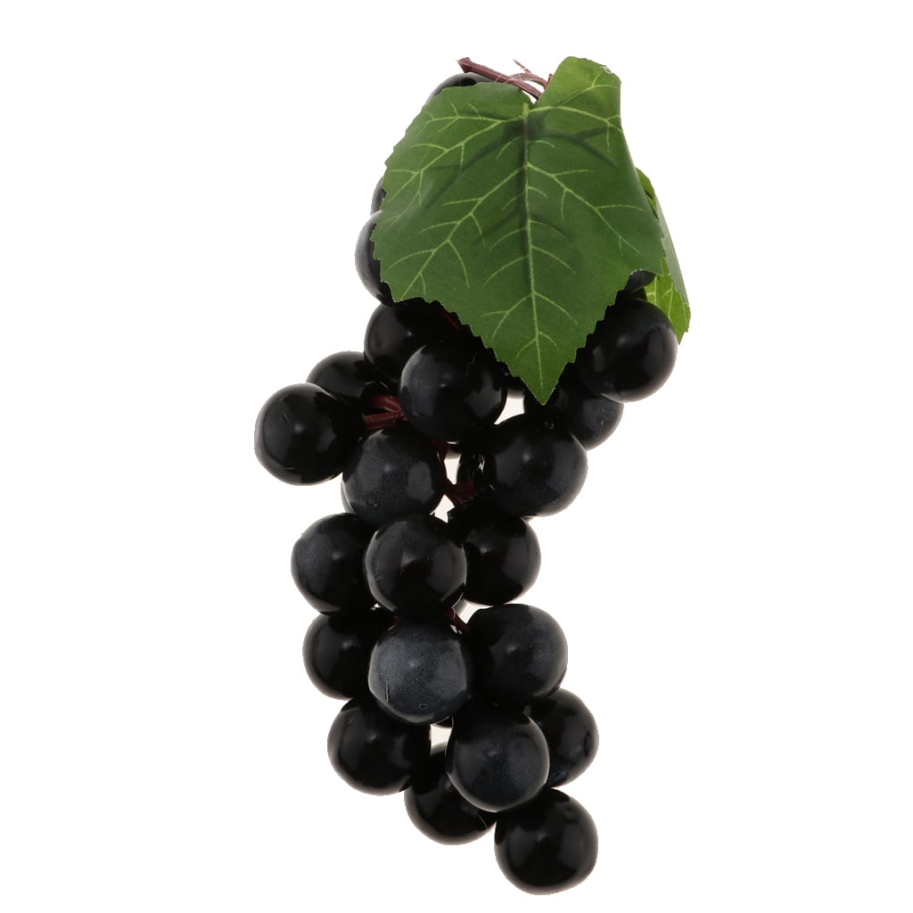 Rubber Plastic Grape Green Red Black Fake Fruit Lifelike Restuarant Cafe Decor 