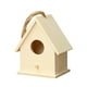 thumbnail image 3 of Casa de pájaros de madera con ventana de observación • 12x7x10cm • Ojal metálico colgante • Decoración de jardín, 3 of 9