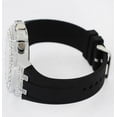 thumbnail image 4 of 50mm Montres Carlo Men's Modern Cubic Zirconia Stones Dress Luxury Wrist Watch (Silver/Black), 4 of 4