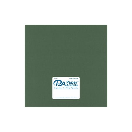 UPC: 0740512130252 | Paper Accents Cardstock 12 x 12  Pearlized 105lb Moss 25pc
