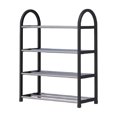 thumbnail image 1 of 4-Tier Steel Frame Shoe Organizer - Slim Profile Bathroom/Closet Storage Solution, 1 of 8