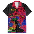 thumbnail image 5 of Camisas hawaianas con estampado 3D para hombre, aniversario de la independencia de Haití, camisas con escudo de armas y bandera de Ayiti, blusas casuales de moda para mujer, 5 of 5