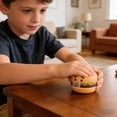 thumbnail image 6 of Cute Burger Shaped Night Light Blowing Desk Lamp USB Rechargeable Warm Light for Bedroom Decor, 6 of 7