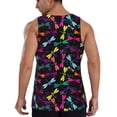 thumbnail image 3 of Fotbe Colorful Dragonflies Pattern Men's Quick Dry Workout Tank Top Gym Muscle Tee Fitness Bodybuilding Sleeveless T Shirt Breathable Workout Shirt-X-Large, 3 of 9