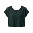 thumbnail image 5 of Purcolt Womens Crop Athletic Tops Lightweight Casual Crewneck Short Sleeve Cross Cut Out Back Shirts Comfort Loose Fit Sport Tee Shirt for Workout Running Gym, 5 of 6