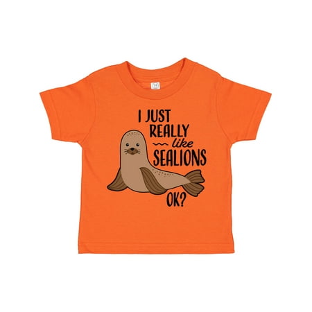 

Inktastic I Just Really Like Sea Lions Ok Gift Toddler Boy or Toddler Girl T-Shirt
