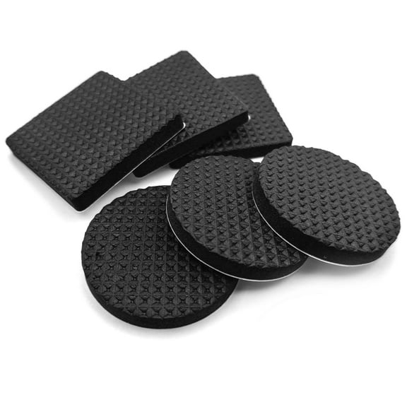 120pcs Furniture Pads Non Slip, Heavy Duty Self Adhesive Rubber Feet Floor Protectors, Non Skid Furniture Legs Pads, Furniture Grippers (60xRound, 60xSquare) For Chair Legs, Hardwood Floor Protectors