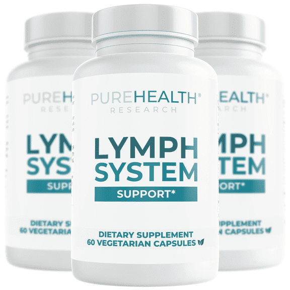 PUREHEALTH RESEARCH Lymph System Support Supplement - Lymphatic Drainage Supplement with Dandelion Extract