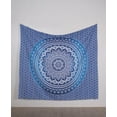 thumbnail image 3 of Pop Popular Handicrafts Tapestry Mandala Blue Ombre Hippie Wall Hanging Bohemian Bedspread Tapestries 30"x40", 3 of 7