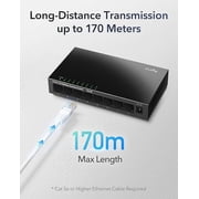 Cudy GS108 8 Port Gigabit Unmanaged Ethernet Network Switch , Ethernet Splitter Plug & Play Fanless Metal Design Shielded Ports Traffic Optimization
