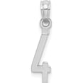 thumbnail image 1 of 14K White Gold 14Kw Polished Number 4 Pendant (Width 4.86) (Length 18.55) - Jbsp, 1 of 5