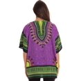 thumbnail image 3 of Riviera Sun Dashiki Shirt for Women with Pockets African Tribal Print Boho Top (Purple, Small / Medium), 3 of 3