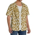 thumbnail image 4 of Sigee Gold Drops Print Men's Shirts Casual Button Down Short Sleeve Summer Beach Shirt Hawaiian Vacation Shirts Tee Shirt-4X-Large, 4 of 7