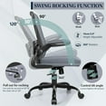 thumbnail image 6 of Office Chair, Ergonomic Desk Chair with Adjustable Height and Lumbar Support Swivel Desk Computer Chair with Flip up Armrests for Conference Room, Drak Gray, 6 of 7