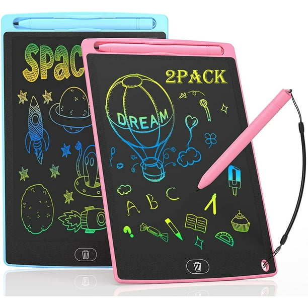 2 Pack LCD Writing Tablet for Kids 8.5 Inch Colourful Screen Drawing ...