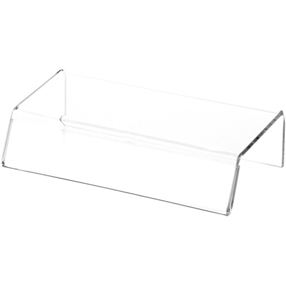 Plymor Support de Panneau en Acrylique Transparent, 1.25 Pouces H x 5 Pouces L x 2.75 Pouces P (1/8 Pouces Épais) (1 Pouces x 5 Pouces Panneau), Lot de 2