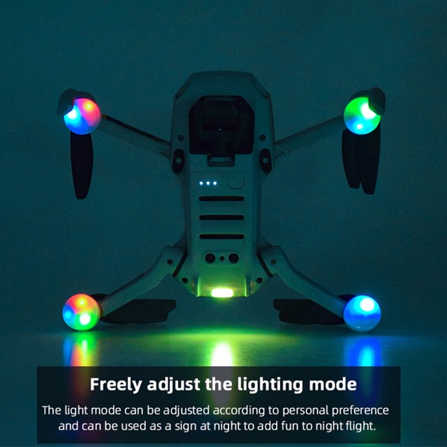Lámpara de señal de navegación de vuelo nocturno LED RGB de 4 piezas para DJI Mavic Spark Phantom 3 4 Universal Accesorios Electrónicos