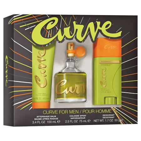 Liz Claiborne Curve 3 Pc. Gift Set ( 1 x Deodorant Stick 1.7 oz / 50 g + 1 x Curve Cologne Spray 2.5 oz + 1 x Liz Claiborne Aftershave Balm 3.4 oz )