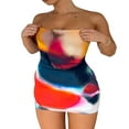 thumbnail image 4 of Robe Bandeau Courte d'Été Sans Bretelles à Épaules Dénudées pour Femmes, 4 of 7