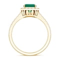 thumbnail image 3 of Rosec Jewels Lab Grown Emerald Engagement Ring for Women (6X8 mm Emerald Cut, AAAA Quality) - Certified Real Emerald Diamond Ring, 14K Yellow Gold, US 6.50, 3 of 9