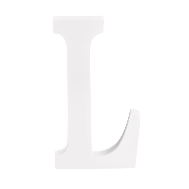Unique Bargains White Wood Letters 3 Inch, Wood Letters for DIY Party Projects (L)