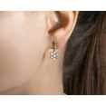 thumbnail image 3 of 2 Ct Round Cut White Moissanite Drop/Dangle Earrings 14k Yellow Gold Plated, 3 of 3
