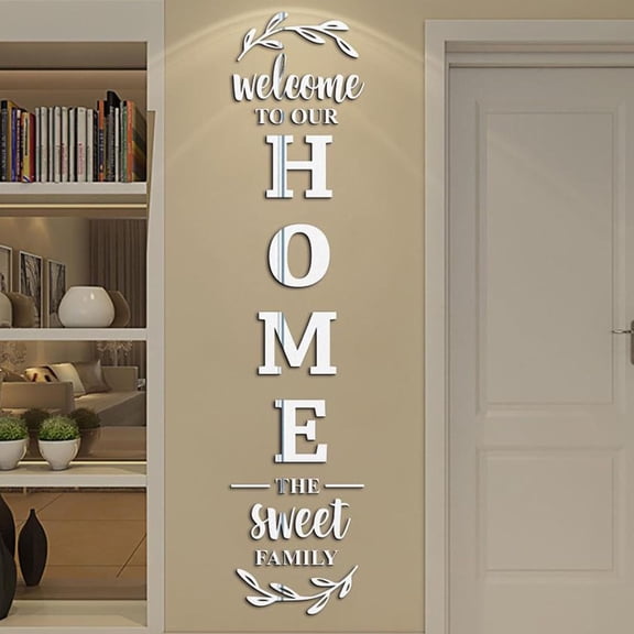 Farcauo Home Mirror Wall Decor Wall Decor for Living Room and Bedroom Living Room Decor and Accessories Home 3d Wall Decor Wall Stickers Silver Wall Decor Mirror for Wall Mirror Decal