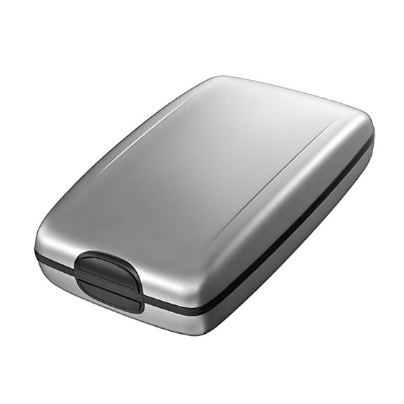 GJX Smart Wallet Blocking Credit Card Holder Case Aluminum Waterproof Deposit Withdrawal Notecase Metal RFID Vintage Aluminum Bag