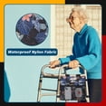 thumbnail image 6 of SupreGear Folding Walker Storage Pouch – Water-Resistant, Hands-Free Organizer for Seniors, Black Botanical Floral, 6 of 7