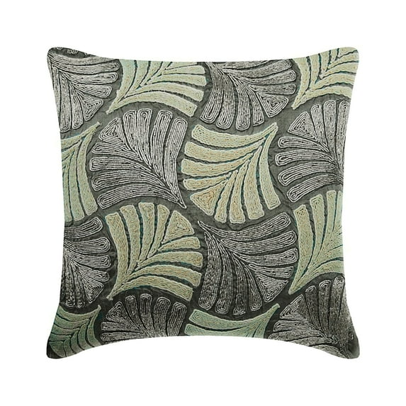Throw Pillow Covers, Silver Accent Pillow Covers, 18x18 inch (45x45 cm) Silk Pillow Case Cover, Pillow Covers Zardosi Embroidery, Abstract Patterned, Modern Style Pillow - Moderno Two