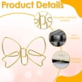 thumbnail image 5 of 110 Pcs Bowknot Shape Paper Clip Heart Gold Paperclip Metal Paper Clip Bookmark for Office Document, 5 of 11