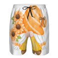 thumbnail image 3 of Honeii's Sunflower Gnomes 2 Print Men's Casual Shorts with Drawstring，Swim Trunks Quick Dry Beach Shorts, 3 of 5