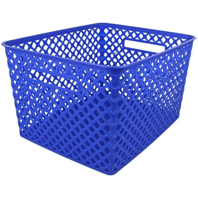 Large Blue Woven Basket