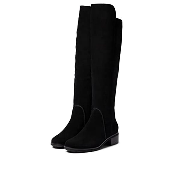 Cole Haan Womens Calgary Water Resistant OTK Boot, Black Suede, 5