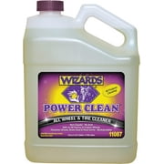 Wizards Power Clean Wheel and Tire Cleaner - Non Caustic and No Acid Biodegradable Interior Cleaning Supplies - Safe on All Kinds of Wheels - Dissolves Grease, Brake Dust and Road Grime - 1 Gallon