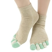 Five-Finger Socks Cotton Split Toe Casual Socks Short Tube Finger Socks skin color