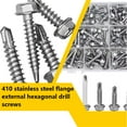 thumbnail image 2 of 200 Pieces/Set Stainless Steel Screw Replacement Hexagon Anti-rust Portable Detachable Hexagon Self-tapping Woodworking Screws Assortment with Storage Box, 2 of 8