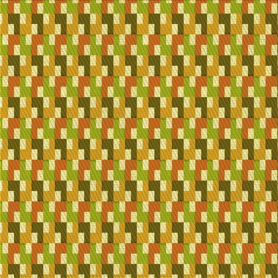 Ahgly Company Indoor Square Patterned Golden Brown Yellow Area Rugs, 5' Square