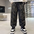 thumbnail image 6 of CAUYDY Boy's Camo Cargo Pants Joggers Baggy Fall Elastic Waist Wide Led Casual Hunting Pants with Pockets(L101-Camouflage,5-6 Y), 6 of 6