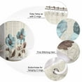thumbnail image 3 of Victorian Style Shower Curtain, 60" x 72", Blue Retro Poppy Flower Plant Waterproof Bathroom Curtain Washable Shower Curtain Set with 12 Hooks, 3 of 6