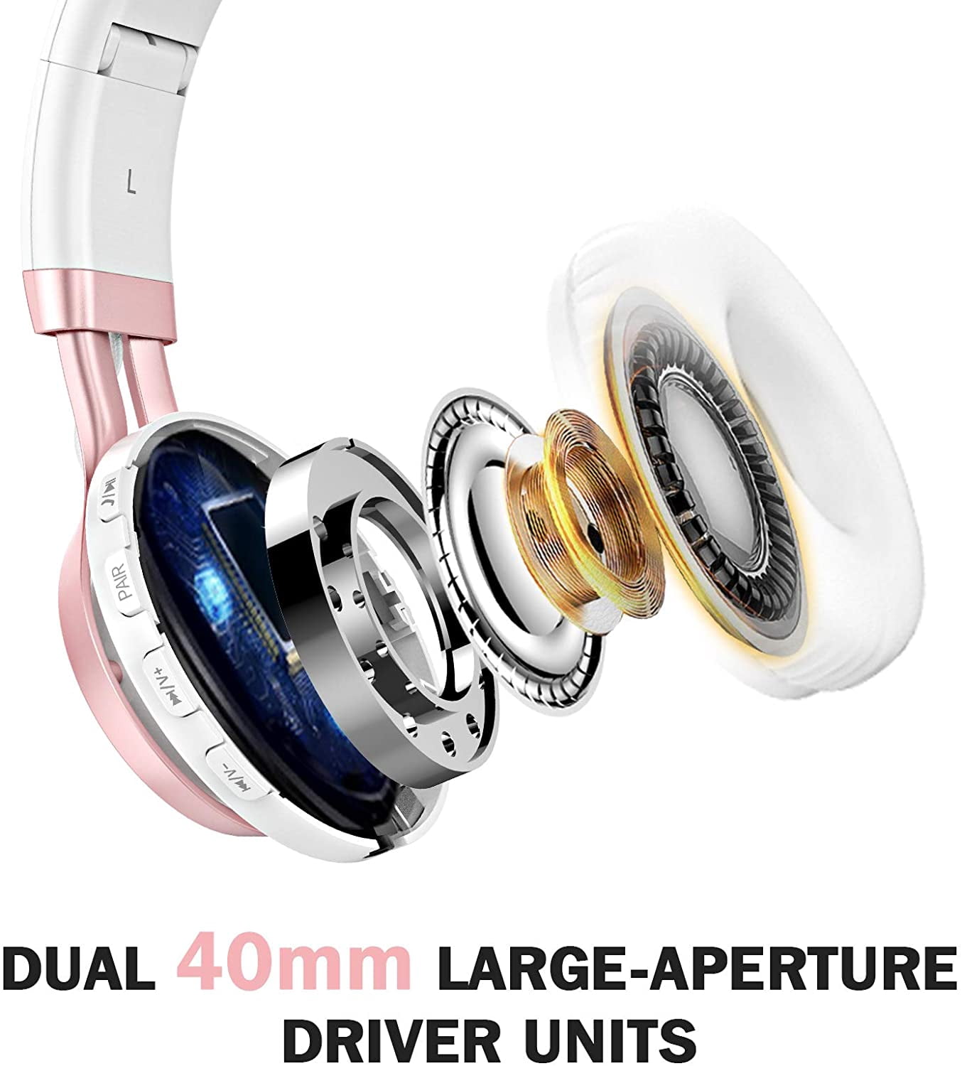 Wireless Headphones for Samsung Galaxy Tab S9 11"/Tab S9 Plus 12.4" - Foldable Headset w Mic Hands-free Earphones Earbuds Over Ear