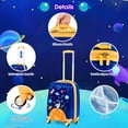 thumbnail image 3 of Costway 2PC Kids Luggage Set 18'' Rolling Suitcase &  12'' Backpack Travel ABS Spaceman, 3 of 10
