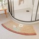 thumbnail image 1 of Camellia Alfombra de baño curvada, alfombra de ducha de esquina, alfombra de baño antideslizante, alfombra de baño curvada cuadrante, alfombra de ducha festoneada, parte inferior antideslizante, absor, 1 of 5