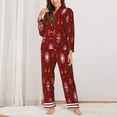thumbnail image 2 of Fotbe Merry Christmas Conjunto de Pijama de Manga Larga para Mujer con Estampado, Ropa de Dormir de 2 Piezas, Conjunto de Casa Suave y Cómodo con Bolsillos-X-Large, 2 of 7