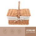 thumbnail image 6 of Yongwei Wicker Picnic Basket with Lid: Vintage-Style Hamper for Camping, 6 of 10