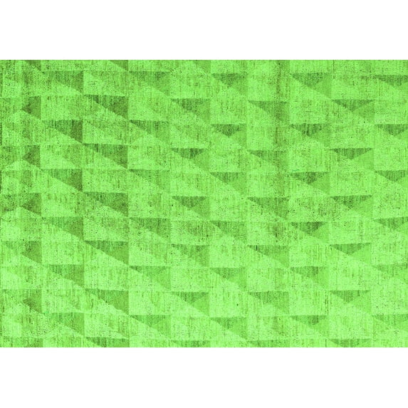 Ahgly Company Indoor Rectangle Solid Green Modern Area Rugs, 2' x 3'