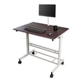 thumbnail image 2 of Stand Up Desk Store Rolling Adjustable Height Mobile Standing Desk with Monitor Mount (Silver Frame/Dark Walnut Top, 40" Wide), 2 of 5