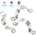 thumbnail image 4 of czcpp-25 Pack M40 Rigid Pipe Strap, 1-1/2 Inch Stainless Steel Two Hole Cable Strap, U Bracket Conduit Clamp for Fixing Tube, Cable, Pipe (Silver, 40 mm), 4 of 4