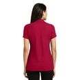 thumbnail image 2 of Port Authority Ladies Silk Touch Y Neck Polo-4XL (Red), 2 of 6