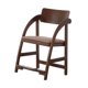 thumbnail image 4 of Silla alta de madera maciza para niños y niñas que crece con una silla de escritorio resistente para el hogar Marrón madera oscura., 4 of 9
